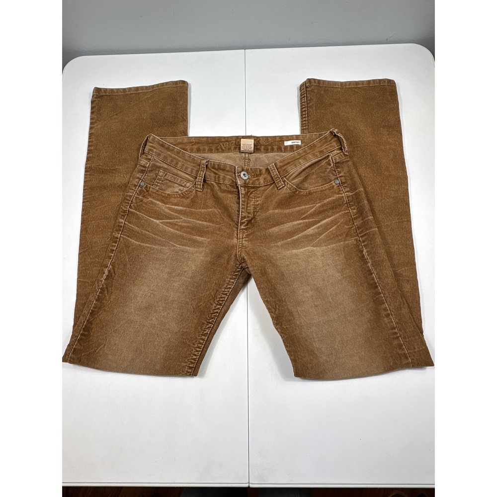 Arizona Jean Co Camel Corduroy Bootcut Pants Womens 9 Low Rise Y2K